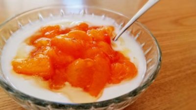 完熟柿のヨーグルトレシピ