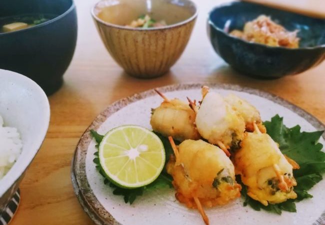 秋の乾燥肌予防に【太刀魚の紫蘇巻き天ぷら】レシピ・献立・薬膳効能