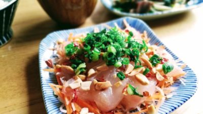 お刺身サラダ【鯛のカルパッチョ】中華風レシピ・献立・薬膳効能